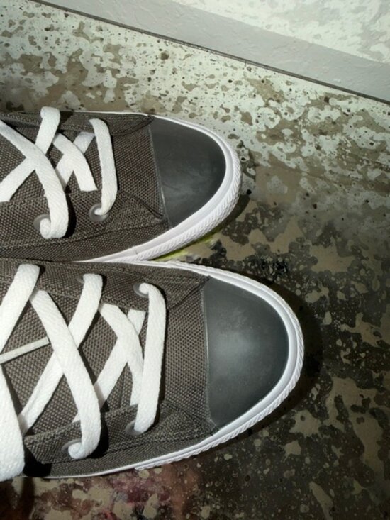 Converse Mid Canvas Men Olive Sneakers  w/Neon Lime  Sole Size 11 main image 6